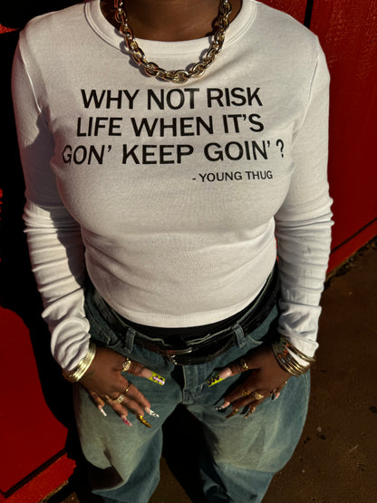 Young Thug Long Sleeve Crop Top ( On Hand )